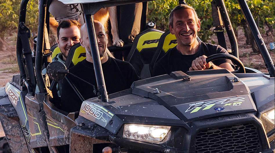 Buggie ride amongst the vines + wine tasting