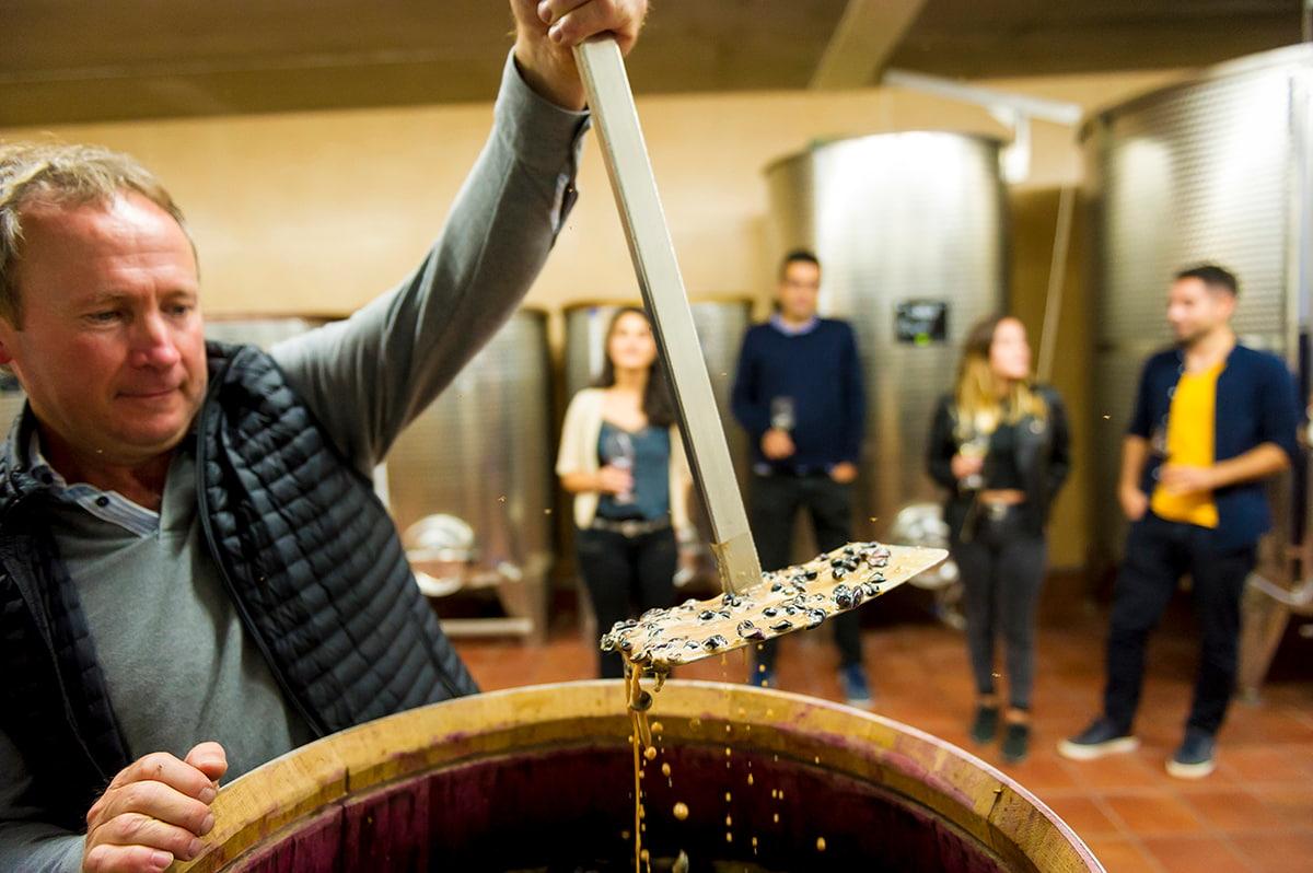 collbaix_elmoli_octubre_fortuny-verema Josep Maria al celler Collbaix durant el procés de ferementació